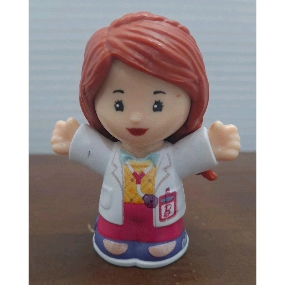 Fisher Price Little People GIRL BARBIE Red Head Doctor Nurse Hospital